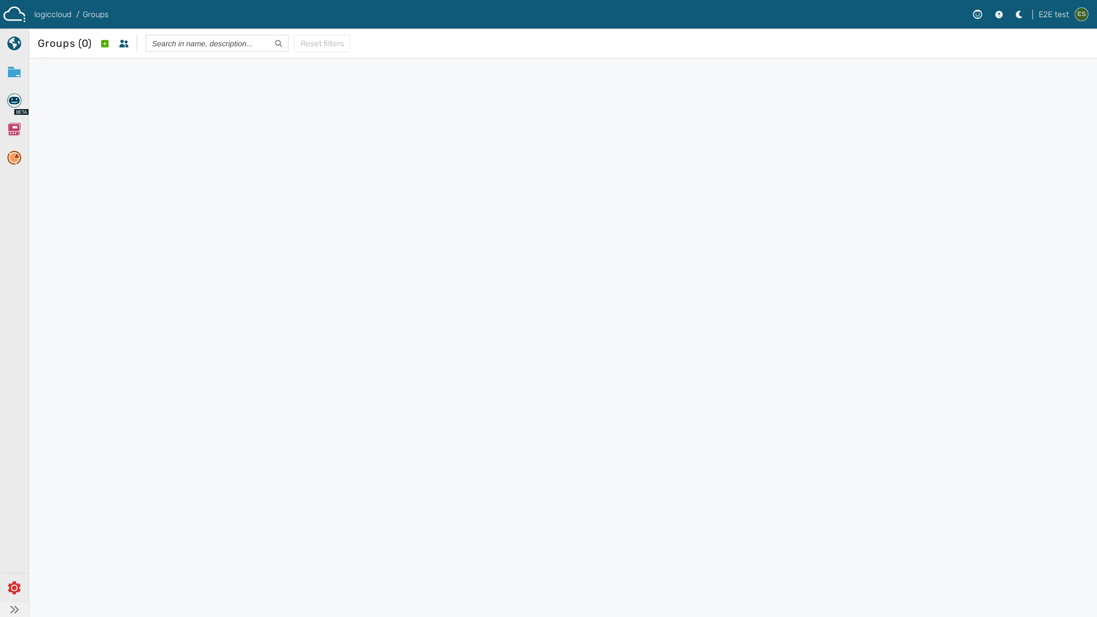 Users groups screen