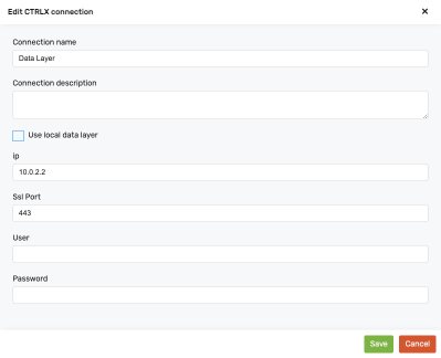create connection with remote datalayer